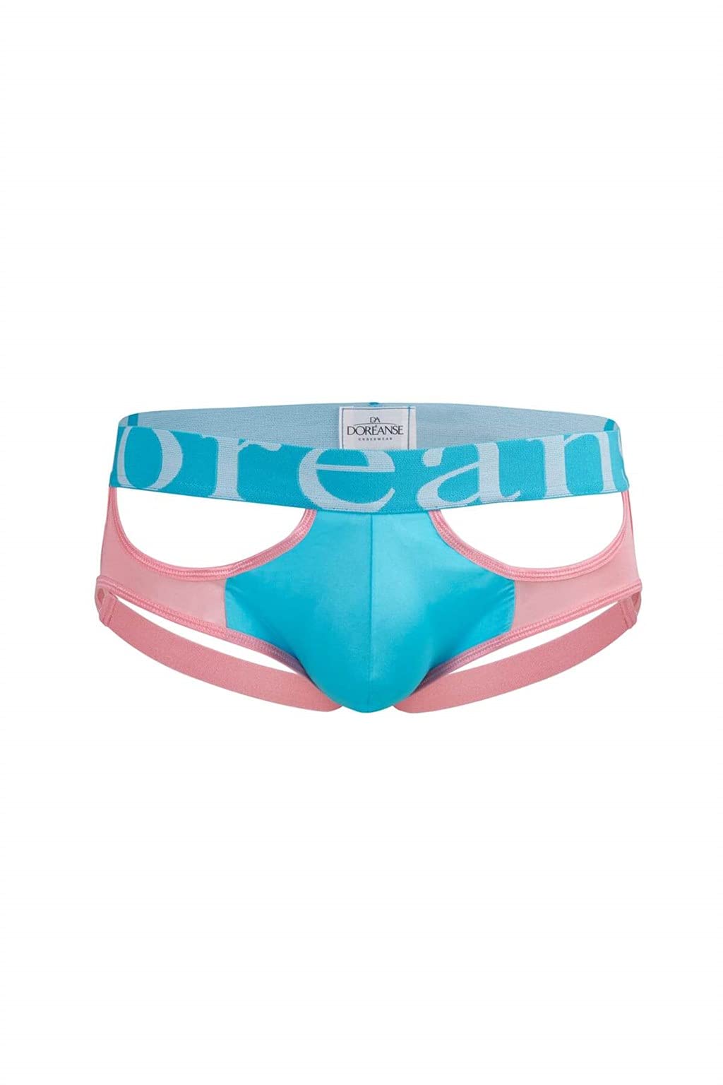 Doreanse Men's Turquoise/Coral Blush Underwear Jockstrap Brief 1214 (/L)