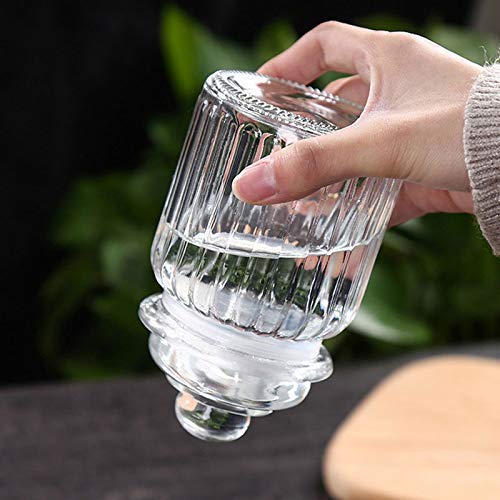 Image of S.K. SALES 350ml Glass Storage Jar Set of 3 | Round Transparent Airtight Containers with Lids | Multipurpose Kitchen Storage Jars for Spices, Snacks, Dry Fruits & Food Items