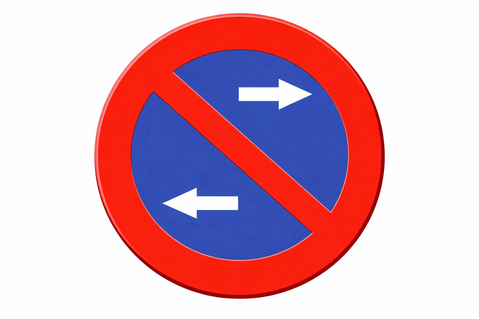 FERRETELIX® Señal Metálica Homologada MOPU 60 cm – R-308h Prohibido Aparcar Ambos Lados – Reflectante N1