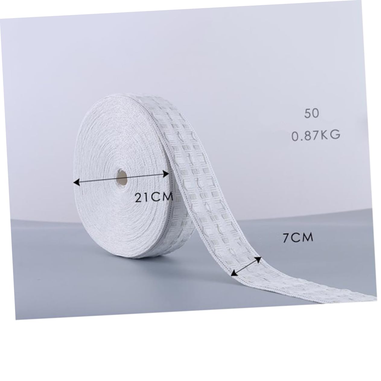 50m Ruban De Rideau Sangle Ajustable pour Pliage De Rideaux Accessoires De Décoration Blanc
