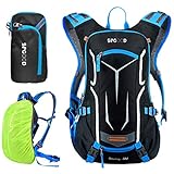 【Atmungsaktiv & bequem】-Der Rücken ist mit Mesh-EVA ausgestattet, um den Luftstrom zu verbessern. Die Schultergurte sind speziell mit Mesh-Material gefüllt, um Stress abzubauen und den besten Komfort zu bieten. Verstellbarer Schultergurt / Brustgurt / Hüftgurt zur Erhöhung der Stabilität des Fahrradrucksacks.