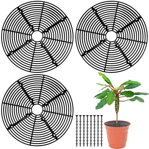 Griglie Rotonde di Protezione per Piante,3Pcs Griglia per Vasi da Fiori,Griglia Protettiva per Piante,Copertura Tagliabile, Protezione per Piante,Protezione per Piante e Gatti,per Bambini,Animali