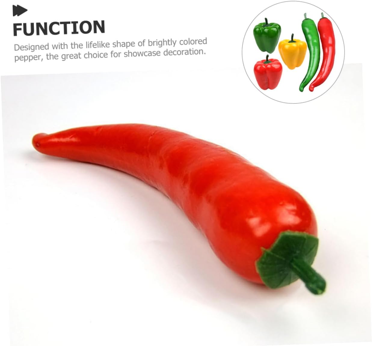 GLEAVI 25pcs Lifelike Artificial Chili Pepper Models for Home and Shop Decoration Realistic Faux Peppers for Photography Props and Display Lightweight and Portable Design