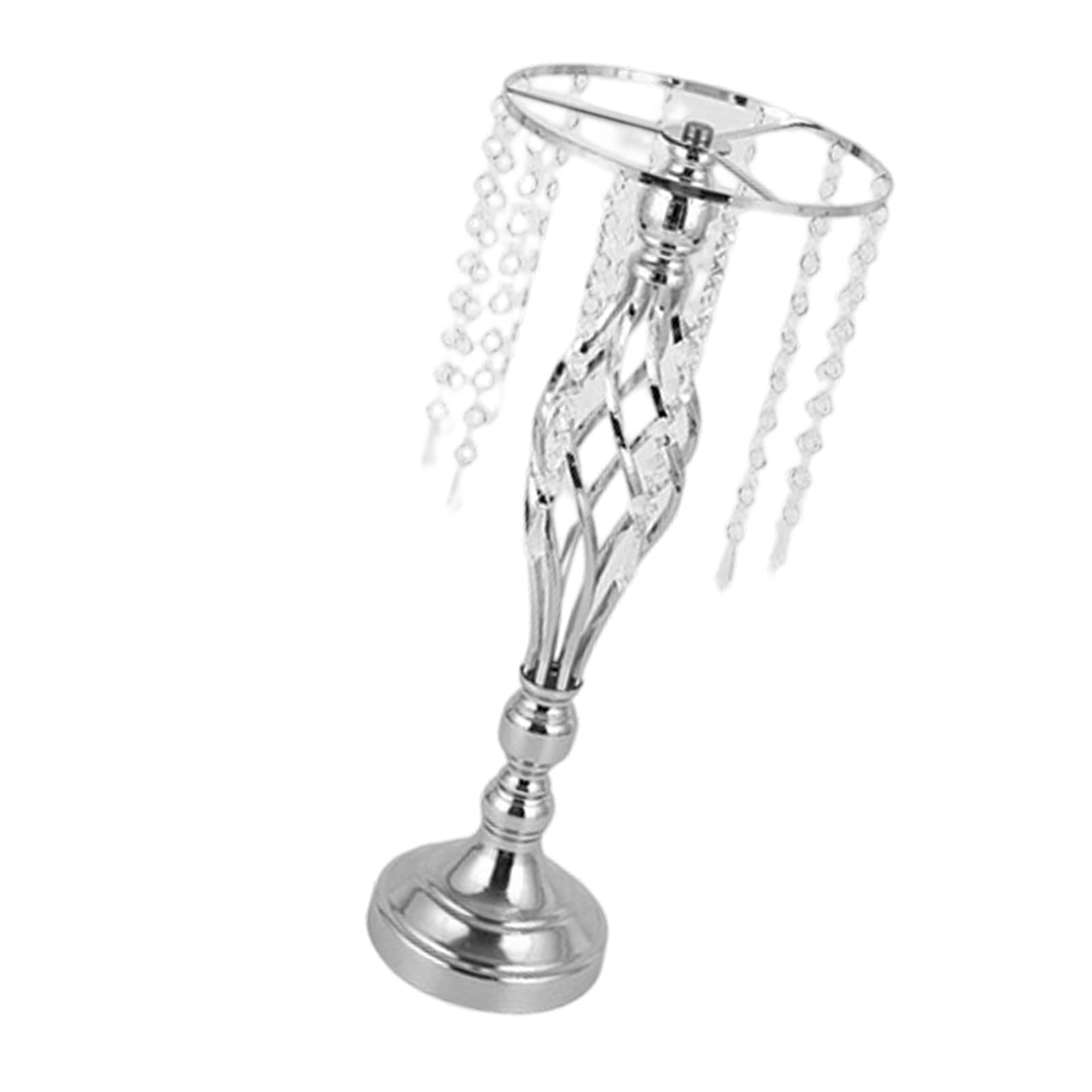 Crystal Flower Stand Wedding Table Centerpieces Metal Vase for Wedding Party Dinner Event Hotel Home Decorations Metal Arrangement Stand