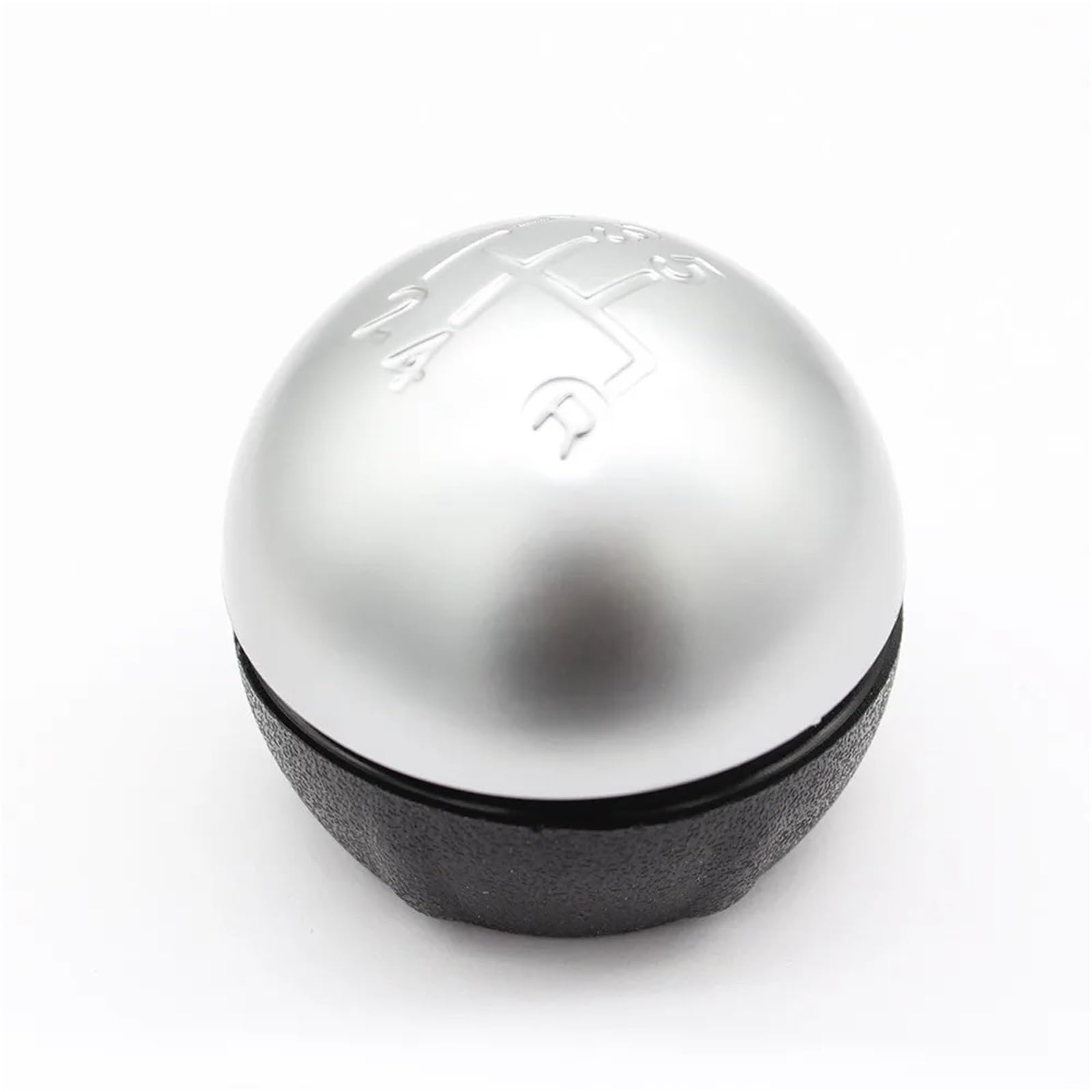 Xexjhqq 5 Speed Silver Gear Stick Knob For Fiat 500 500C 2007-2018 5/6 Speed Gear Shift Knob Head Shifter Gaitor Boot Cover Car Change(5 Speed Silver)