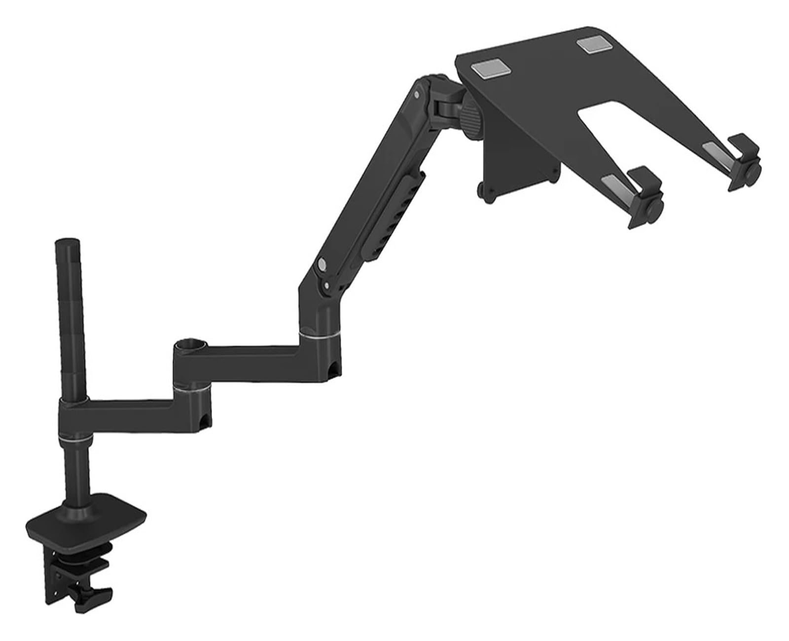 Support de moniteur monté sur bras extra long V63CTB-450 en aluminium brossé double écran