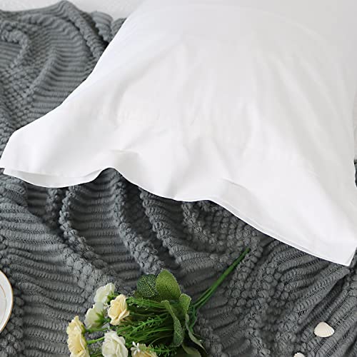 Lemfux 100% Cotton White Pillowcases Queen Size Set Of 2, Soft Breathable Durable Pillow Shams With Decorative Buttons, Luxury Elegant Bed Pillow Covers With Envelope Closure #TOP6