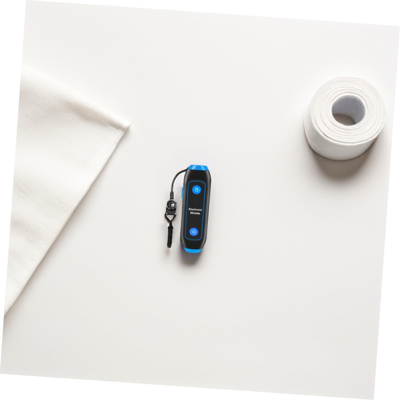 ABOOFAN Sifflet Électronique Arbitre à Haut Volume Multifonction avec Lampe Torche LED Bleu sans Pile avec Cordon pour Entraîneurs Enseignants Secours Plein Air Sport Randonnée
