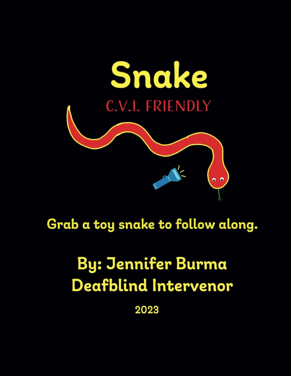 Snake: CVI-friendly book: get a toy snake to feel the story come alive