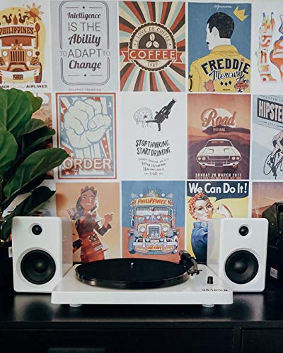 Victrola Plateau tournant Bluetooth 3 Vitesses avec Haut-parleurs 50 W Blanc - Les Beatles, Paul McCartney, John Lennon, RIngo Starr, George Harrison Victrola Plateau tournant Bluetooth 3 Vitesses avec Haut-parleurs 50 W Blanc – Image 4