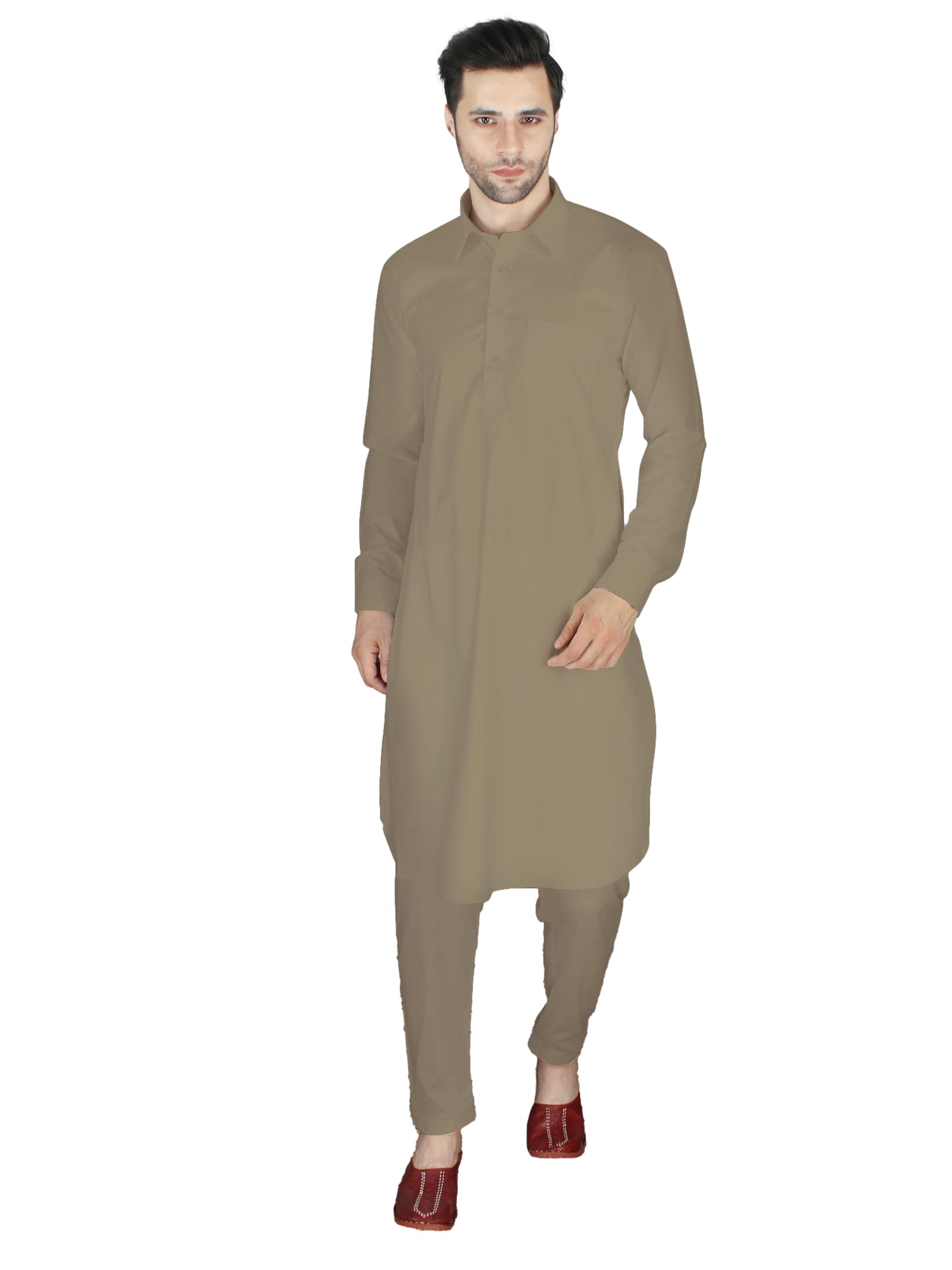 Pure Cotton Pathani Kurta Pajama Set-image-26