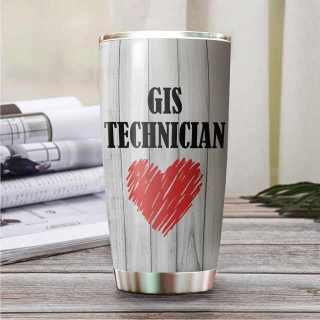 Miniatura 2 de MEDROC Super Miracle Worker GIS Technician - Vaso de acero inoxidable de 20 onzas, regalos de agradecimiento para compañeros de trabajo, hombres,