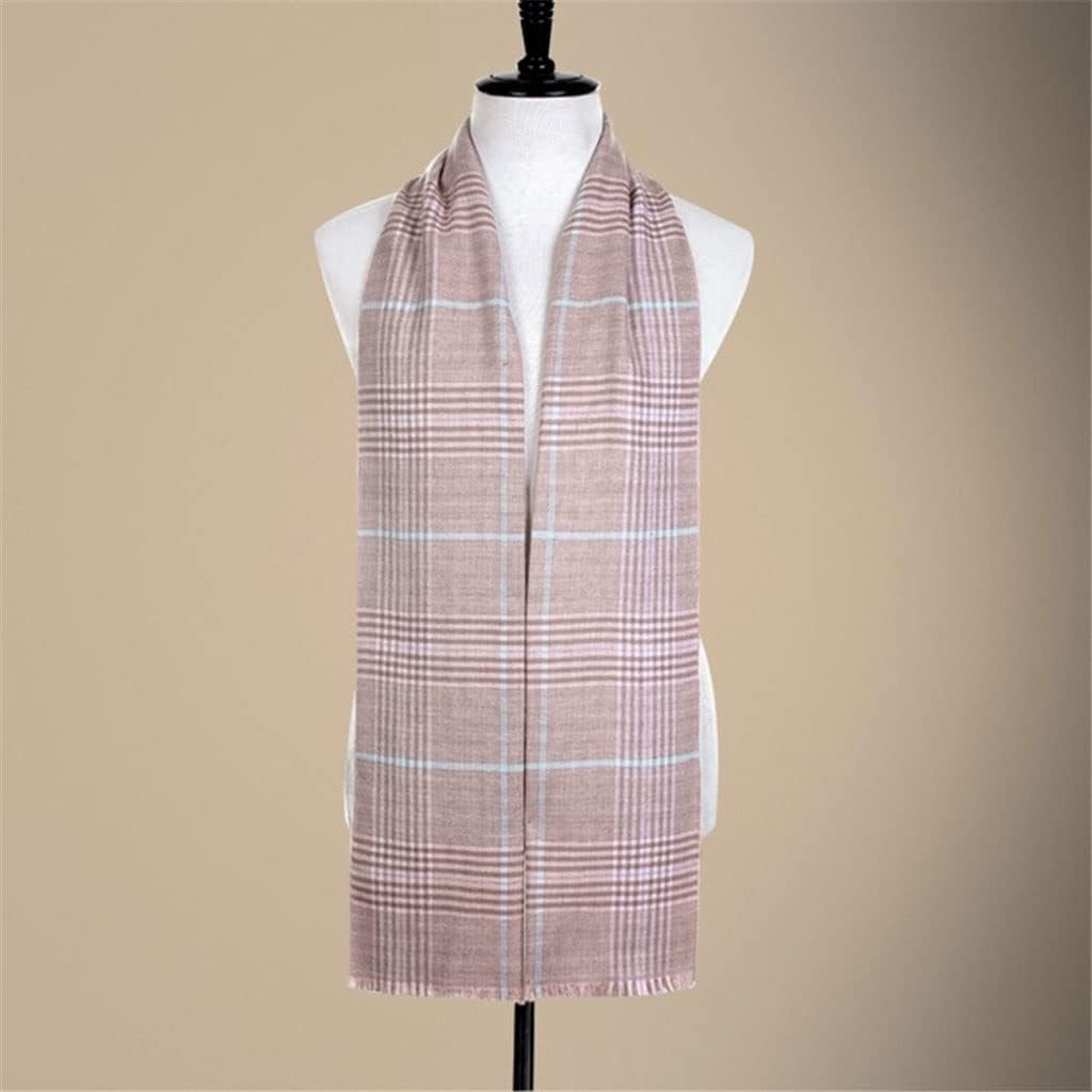 Striped Plaid Scarf Men's Autumn and Winter Imitation Cashmere Young Unisex Couple Scarf(E)