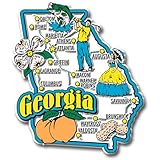 Georgia Jumbo State Magnet by Classic Magnets, 3.2' x 3.7', Collectible Souvenirs Made in The USA