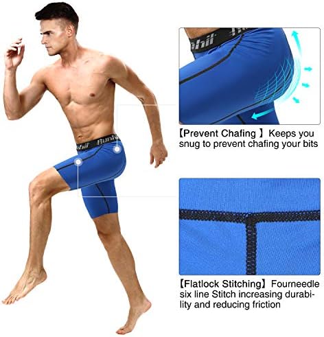 Runhit Lot De 3 Shorts De Compression Homme - Sport Fitness Running Cyclisme Rugby