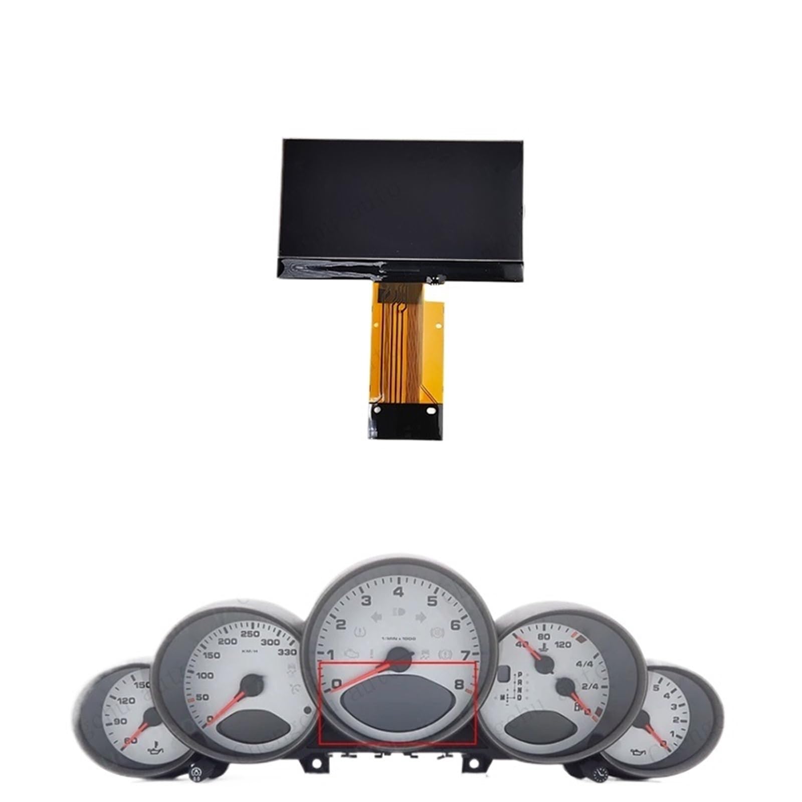 Manomètre température d'huile Convient pour Porsche 911 997 Carrera 987 Cayman Compteur de vitesse Tableau bord Écran Pixel Réparation Combiné d'instruments LCD