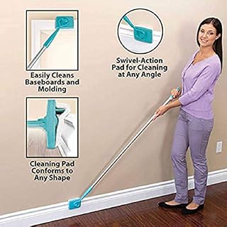 Brush Cleaner, STCORPS7 Baseboard Buddy Cleaning Brush Buddy Walk Extendable Microfiber Dust Multi