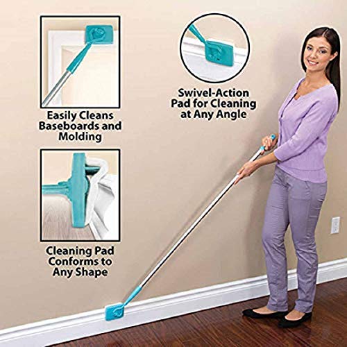 Brush Cleaner, STCORPS7 Baseboard Buddy Cleaning Brush Buddy Walk Extendable Microfiber Dust Multi