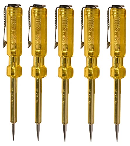 TATA AGRICO Faithful Pocket Small Shock Tester Screwdriver Multi Function for Lineman/Home Use Set of 5 (125 MM_SDN001_Yellow)-image-24
