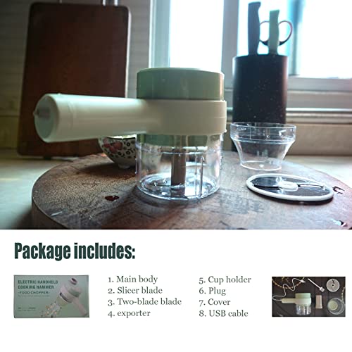 Toosbuc 2 In 1 Multifunction Kitchen Chopper Portable Electric Vegetable Cutter Set Usb Wireless Mini Food Processor For Garlic Pepper #TOP7