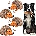 Funtery 4 Pcs Hedgehog Squeaky Dog Toy Soft Animal Plush Hedgehog Toy Dog Stuffed Toys Hedgehog Dog Chew Toy for Dog Pet Aggressive Chewers Puppy Training Playing, 7.87 Inches (Hedgehog)