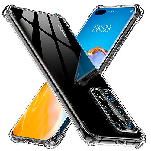 Kaywzo Handyhülle Für Huawei P40 Pro – Transparent Mit Blumenmuster, Stoßfest, Ultradünn