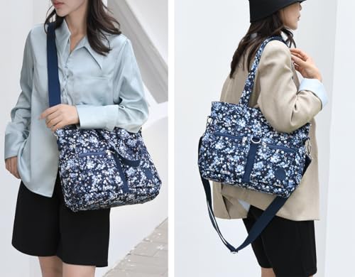 Image of Tote Bag for Women Nylon Purse and Handbags Tote Purse Crossbody Bag Messenger Bag