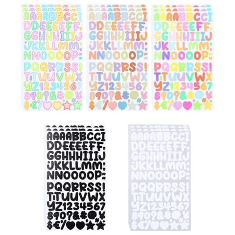 YJKEAI 0.5 Inch Vinyl Letter Stickers Set Cover