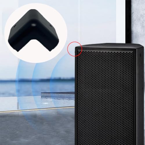 Image of Speaker Corner Protector Sdjdhej 10 Piece Black Square Iron Suitable for Home Audio Amplifier Stage Casing Cabinet Corner Protection Device Corner Protection Sleeve