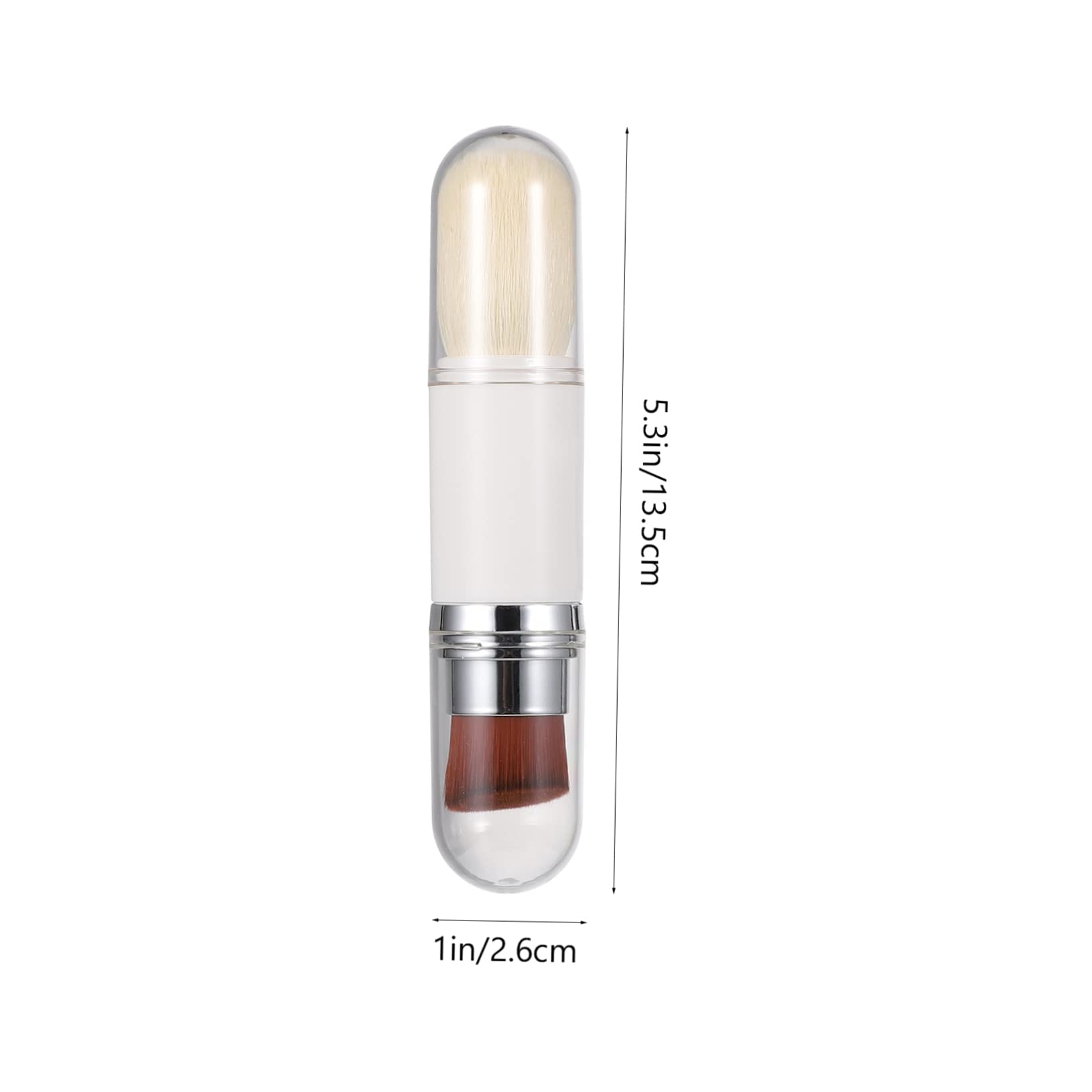 HAKIDZEL Double-ended Retractable Concealer Brush for Makeup Fluffy Blush Brush for Loose Powder Application
