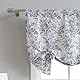 Laura Ashley Home - Volant aus Baumwolle, stilvolle und leichte Fensterdekoration für Heimdekoration (Annalise Floral Grey, 127 x 63,5 cm)