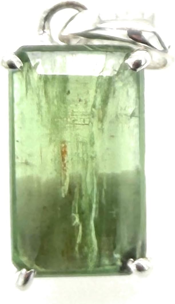 Natural Green Kyanite 925 Solid Sterling Silver Pendant 22mm - Image 2