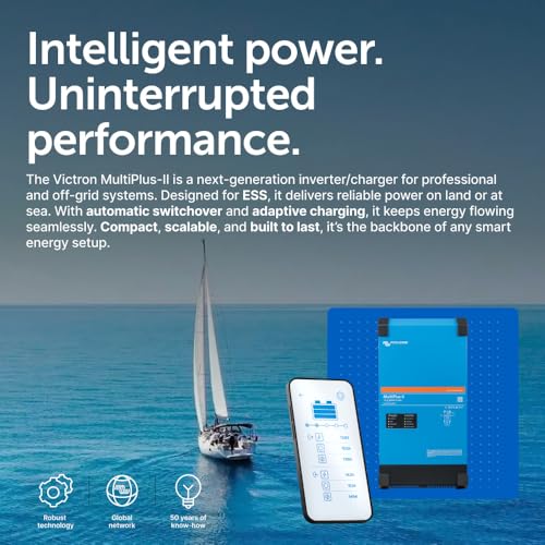 Image of Victron Energy MultiPlus-II Power Inverter 3000VA 12-Volt | Pure Sine Wave Inverter Charger for 120 amp Battery, with PowerAssist Technology