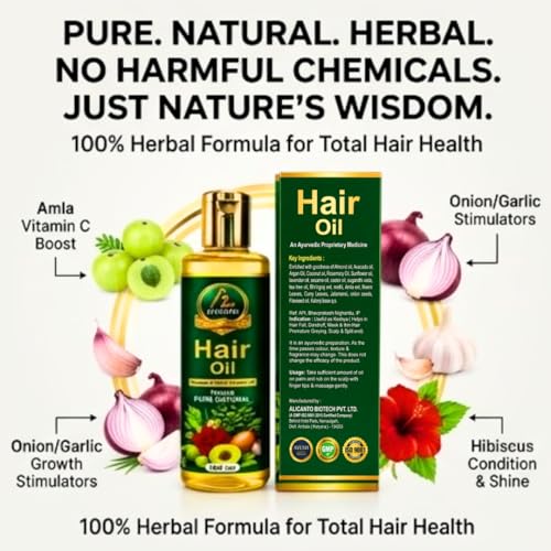 Image of Herbal Hair Oil | Ayurvedic Hair Growth & Nourishing Oil | Controls Hair Fall, Strengthens Roots & Promotes Healthy Hair