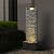 Water Fountain Outdoor, Floor Standing LED Illuminated Water Flow Elegant Water Fountain Pump 38.5" with Pebble Base for Garden, Patio and Yard (24372)