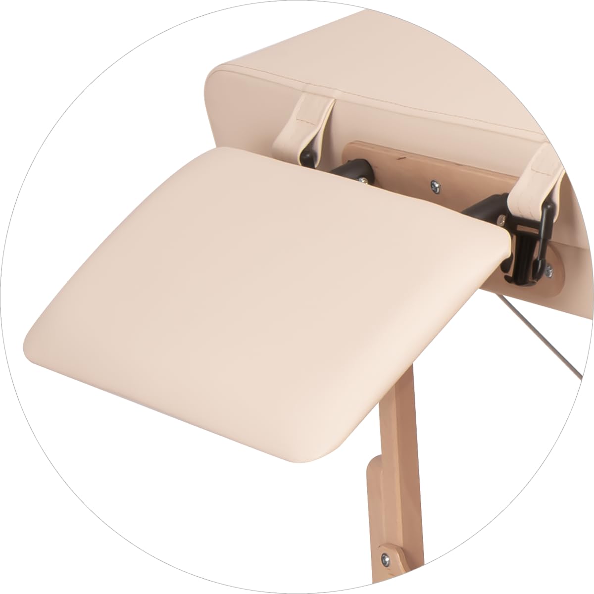 Kosmetikliege Cosmo - klappbar - stabil - mit Kosmetikablage - ergonomisches Kopfteil - vordere Armlehne - verstellbare Platten