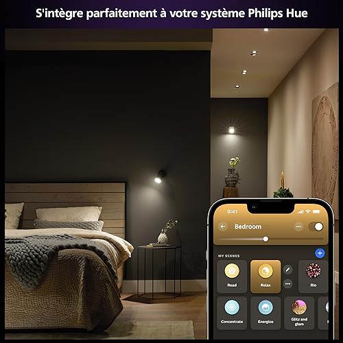 Philips Hue White Ambiance, ampoule connectée MR16, compatible Bluetooth, fonctionne avec Alexa, Google Assistant et Apple Homekit