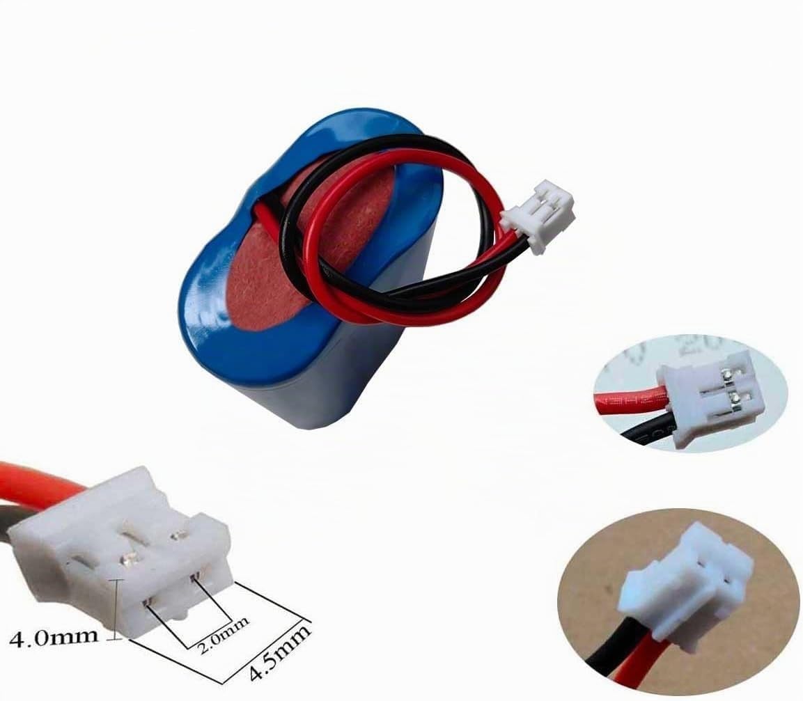 Batteria ricaricabile agli ioni di litio da 3,7 V, 5200 mAh, 18650, 1s2p, con connettore Jst PH2.0/2P per altoparlante Bluetooth, luce solare, torcia elettrica e altro ancora, confezione da