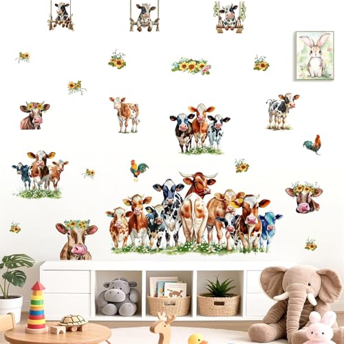 Vinilos Decorativos de Vaca Divertida para Paredes miniatura 2