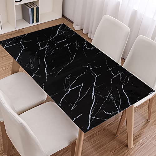 Tovaglia basculante, in PVC, impermeabile, rettangolare, per cucina, picknick, per interni ed esterni, effetto marmo monouso