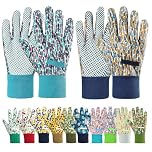 Ainiv Floral Gardening Gloves for Women/Ladies, 2 Pairs Non-Slip Garden Work Gloves, Breathable Yard Work Glove Light Working Gloves for Farm, Yard, Pruning, Outdoor Multi-Purpose(Universal Size)