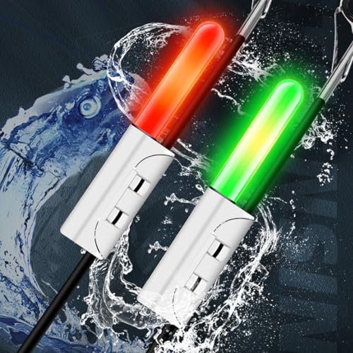 Luces de punta Jorzer clip de luz de pesca de plástico impermeable 4PCS 2