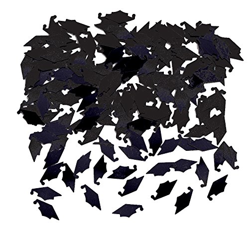 Creative Converting Graduation Caps Confetti, One Size, Black