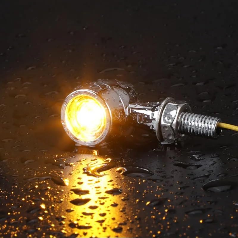 Clignotants LED chromé pour moto avec feux DRL et stop intégrés