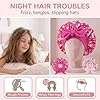 JILLICK Kids Satin Sleep Bonnet with Adjustable Band for Curly Hair Protection, Girls Overnight Cap - Unicorn Print Night Hat, Soft Skin-Friendly, Frizz Control, Tangle Prevention #2