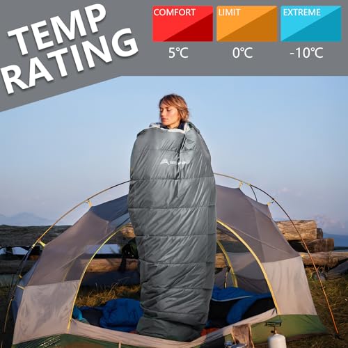 BISINNA Mummy Sleeping Bag for Adults - 4 Season Sleeping Bag Connectable Design Adjustable Hood for Warmth Windproof YKK Zipper - Camping Hiking Backpacking, Survival Gear - Image 5