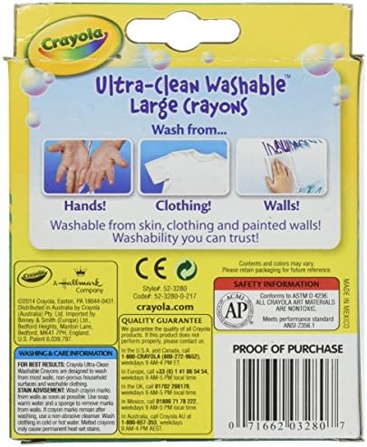 Crayola Washable Crayons Large Size – 8 Colors Pack view 7