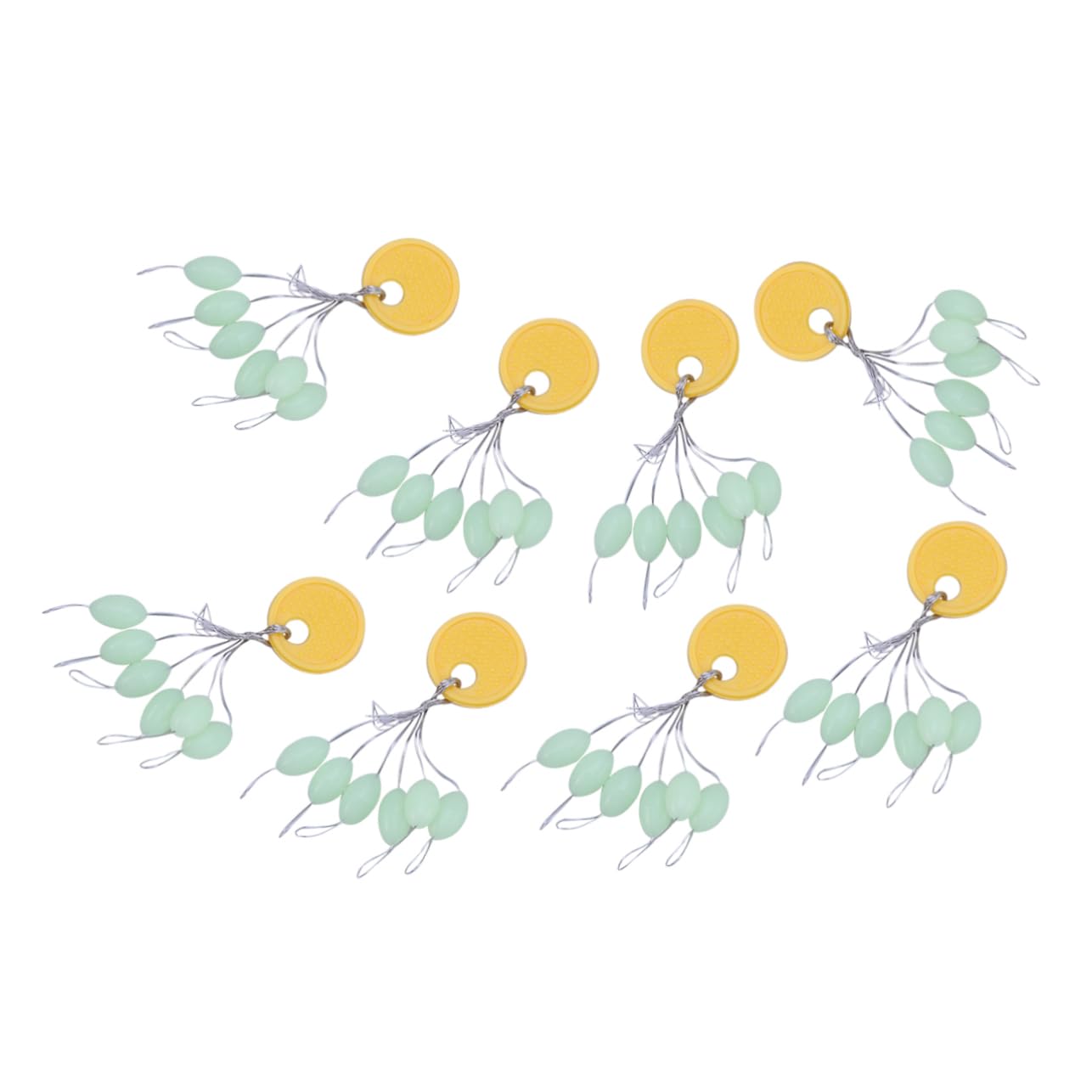 Anneome Long-lasting Night Luminous Floating Beans Sea Fishing Tool Stainless Steel Frame