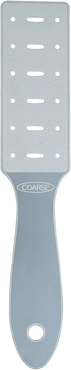 TRITON Professional 2 Sided Stainless Steel Pedicure Foot Scraper, Foot Filer Scrubber Dead Skin Removing with Lazer Cut Grits Plate, Callus Remover