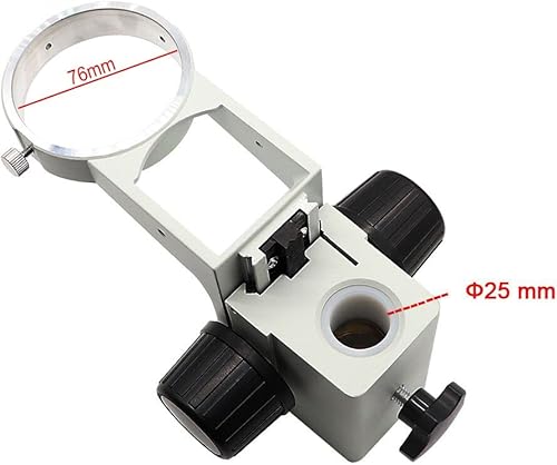 Miniatura 3 de Kit de microscopio de 2.992 in de diámetro ajustable, soporte de enfoque para microscopio tinocular, microscopio binocular, adaptadores de lente de